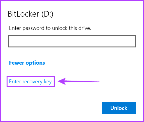 Enter-Recovery-Key كيفية تشفير البيانات باستخدام BitLocker على Windows 11