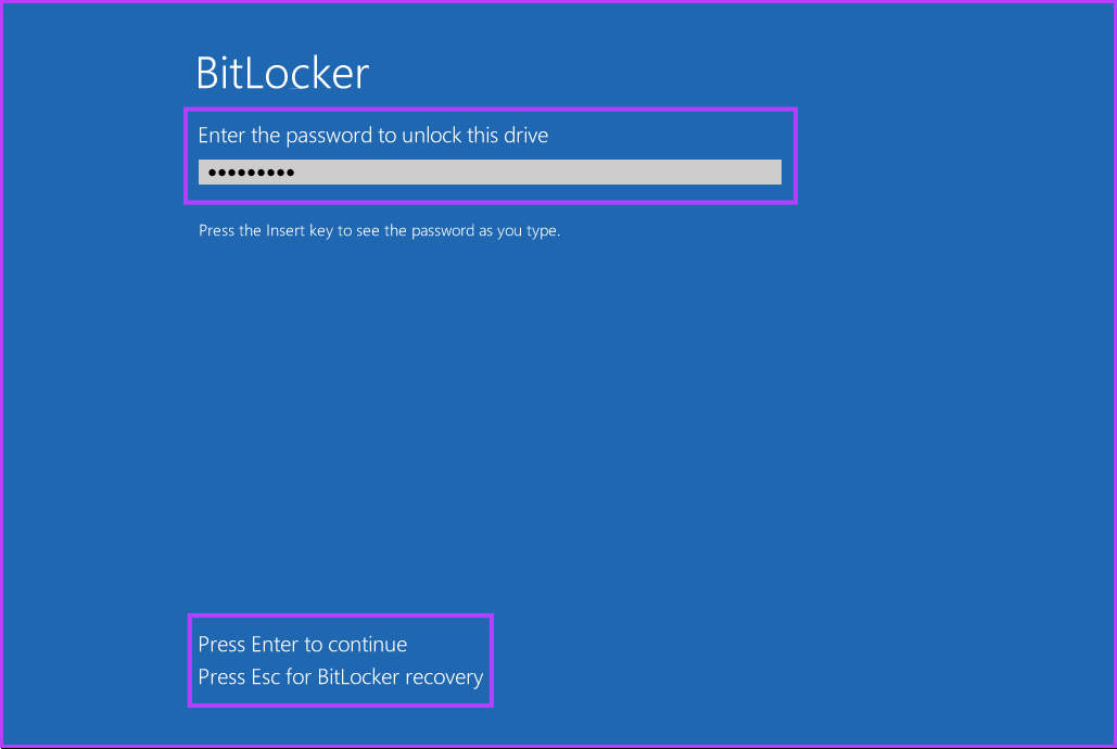 Enter-The-BitLocker-Password كيفية تشفير البيانات باستخدام BitLocker على Windows 11