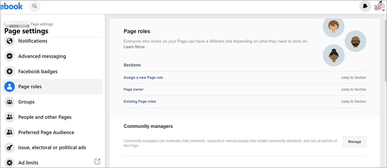 Facebook-Computer-Classic-Page-Roles-Setting-1-1303x565 أين تجد أدوار الصفحة على Facebook