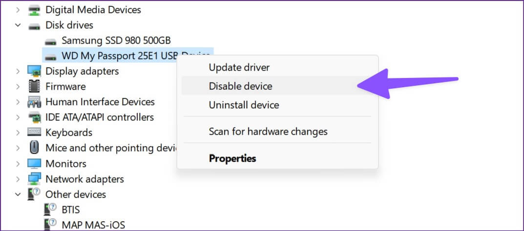 Fix-external-hard-drive-not-showing-up-in-Windows-11-15-1073x474 أفضل 9 طرق لإصلاح عدم ظهور محرك الأقراص الصلبة الخارجي في Windows 11