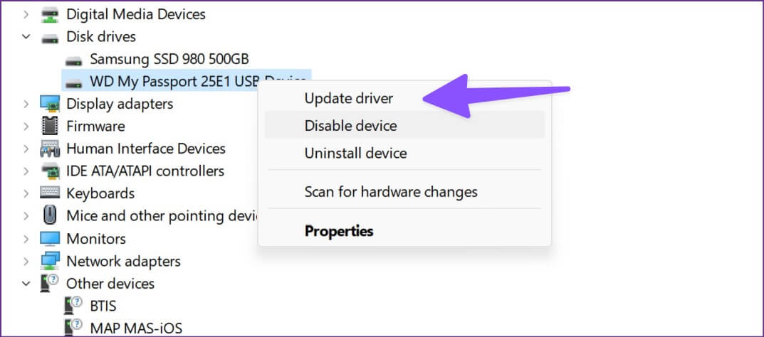 Fix-external-hard-drive-not-showing-up-in-Windows-11-16-1073x474 أفضل 9 طرق لإصلاح عدم ظهور محرك الأقراص الصلبة الخارجي في Windows 11