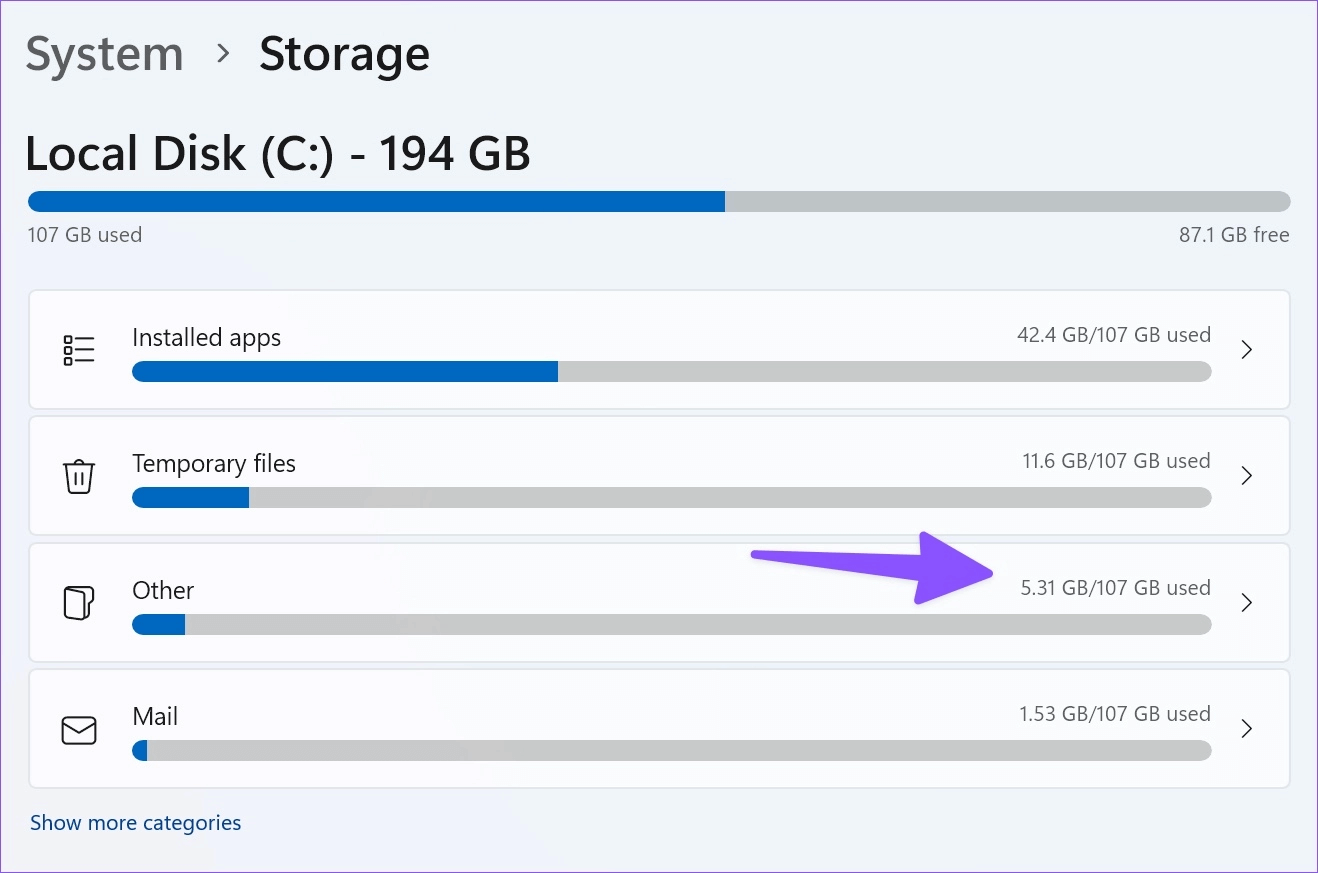 Free-up-space-on-Windows-without-deleting-apps-3 أفضل 6 طرق لتحرير وتفريغ مساحة التخزين على Windows 11 دون حذف التطبيقات