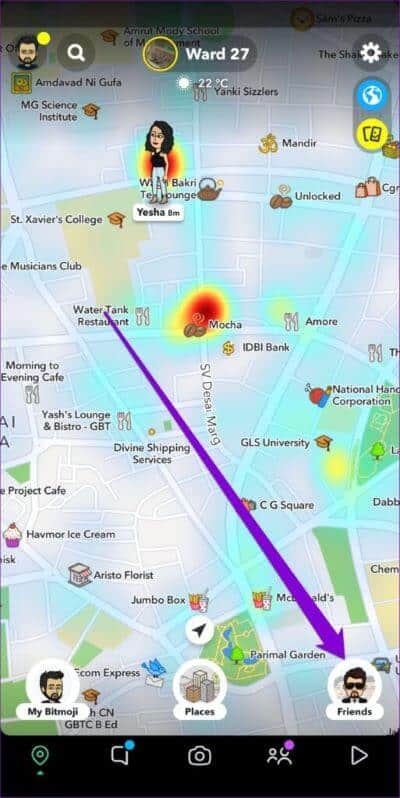 Friends-Tray-in-Snap-Map-513x1024-1-400x798 كيفية استخدام خارطة Snap على Snapchat