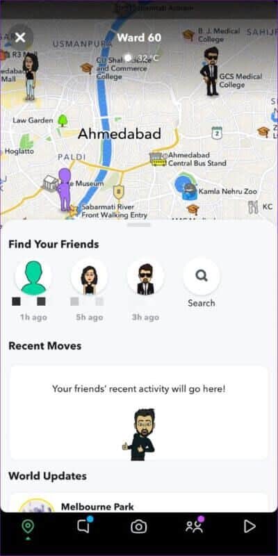 Friends-Tray-in-Snapchat-512x1024-1-400x800 كيفية استخدام خارطة Snap على Snapchat