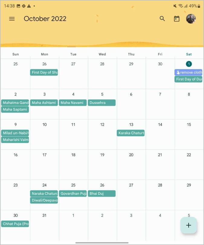 Google-Calendar-app-on-Galaxy-Fold-675x811 20 من أفضل التطبيقات المحسّنة لسلسلة Samsung Galaxy Fold
