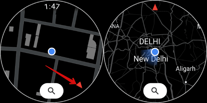 Google-Maps-on-Galaxy-Watch كيفية استخدام خرائط Google على Samsung Galaxy Watch 4 و 5