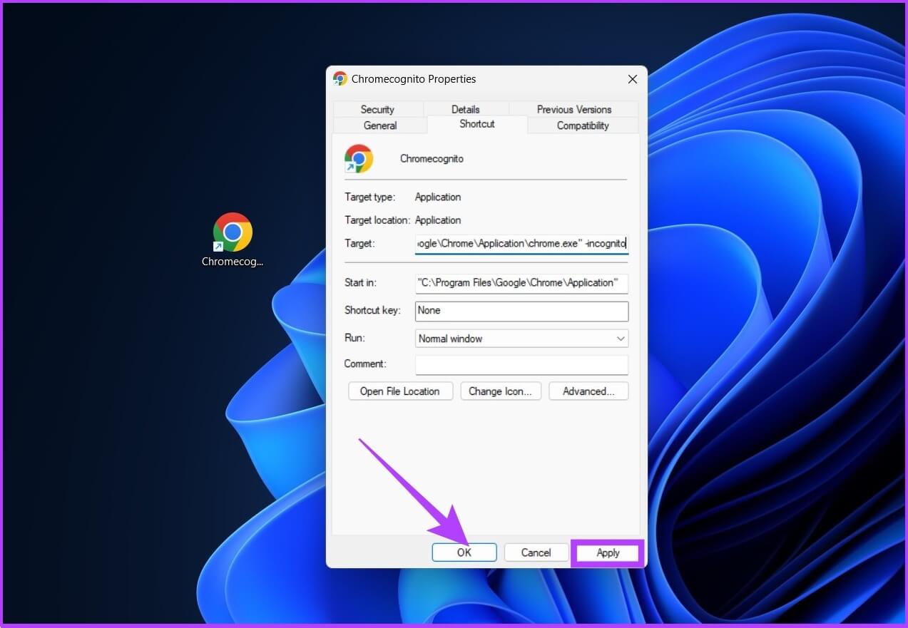 Incognito-Mode-Shortcut-on-Windows-17-1273x881 كيفية إعداد وضع التصفح المتخفي على نظام Windows