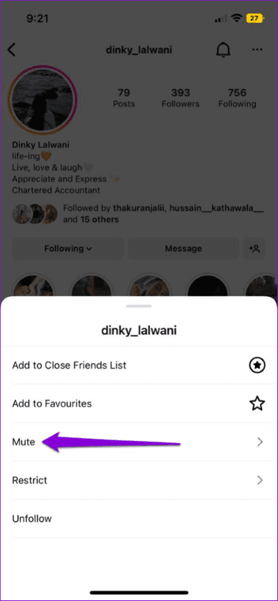 Instagram-Mute-474x1024-1 كيفية استخدام ملاحظات Instagram