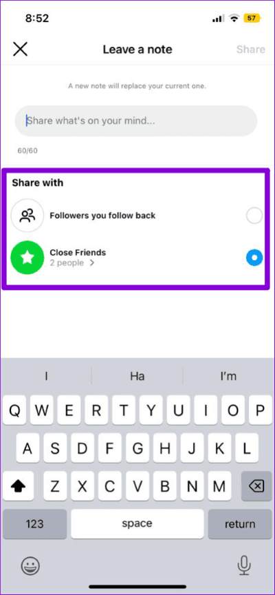 Instagram-Notes-Sharing-Options-474x1024-1 كيفية استخدام ملاحظات Instagram
