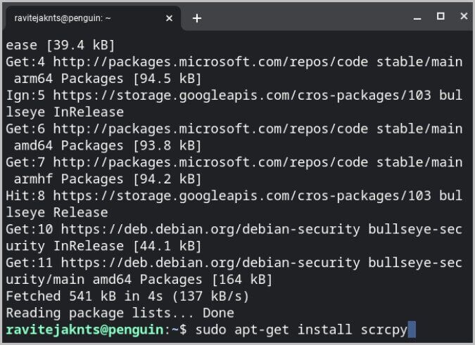 Installing-scrcpy-on-ChromeOS-675x491 4 طرق لعكس هاتف Android على Chromebook