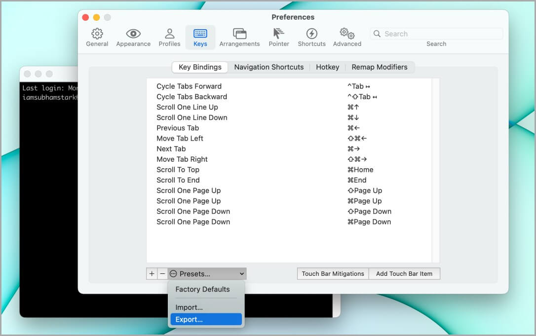 Key-Bindings-iTerm2-MacOS-1086x681 مقارنة Terminal مقابل iTerm2: مقارنة بين أداتي CLI على macOS