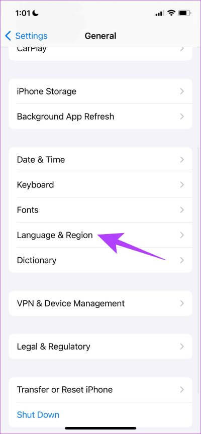 Language-and-Region-1-400x864 10 إصلاحات لعدم عمل Spotlight Search على iPhone و iPad