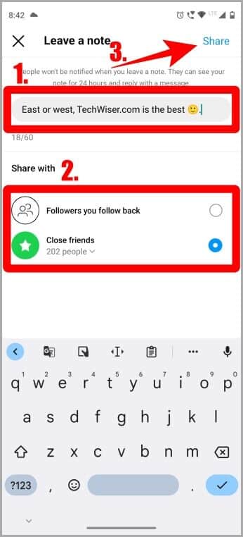 Leave-a-Note-Instagram-346x762 كيفية نشر الملاحظات على Instagram