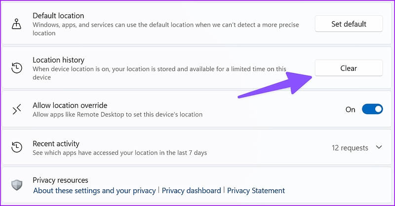 Location-is-currently-in-use-on-Windows-3-800x418 ماذا يعني موقعك قيد الاستخدام حاليًا على Windows