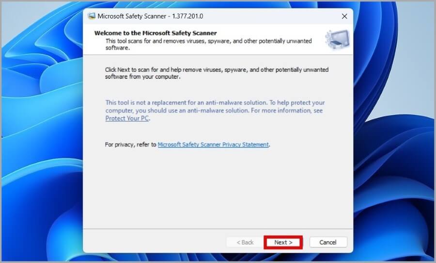 Microsoft-Safety-Scanner-in-Windows-11-900x542 أفضل 7 طرق لإصلاح مشكل بطئ النقر بالزر الأيمن للماوس فوق قائمة Windows 11