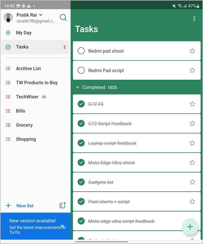 Microsoft-ToDo-App-on-Galaxy-Fold-675x811 20 من أفضل التطبيقات المحسّنة لسلسلة Samsung Galaxy Fold