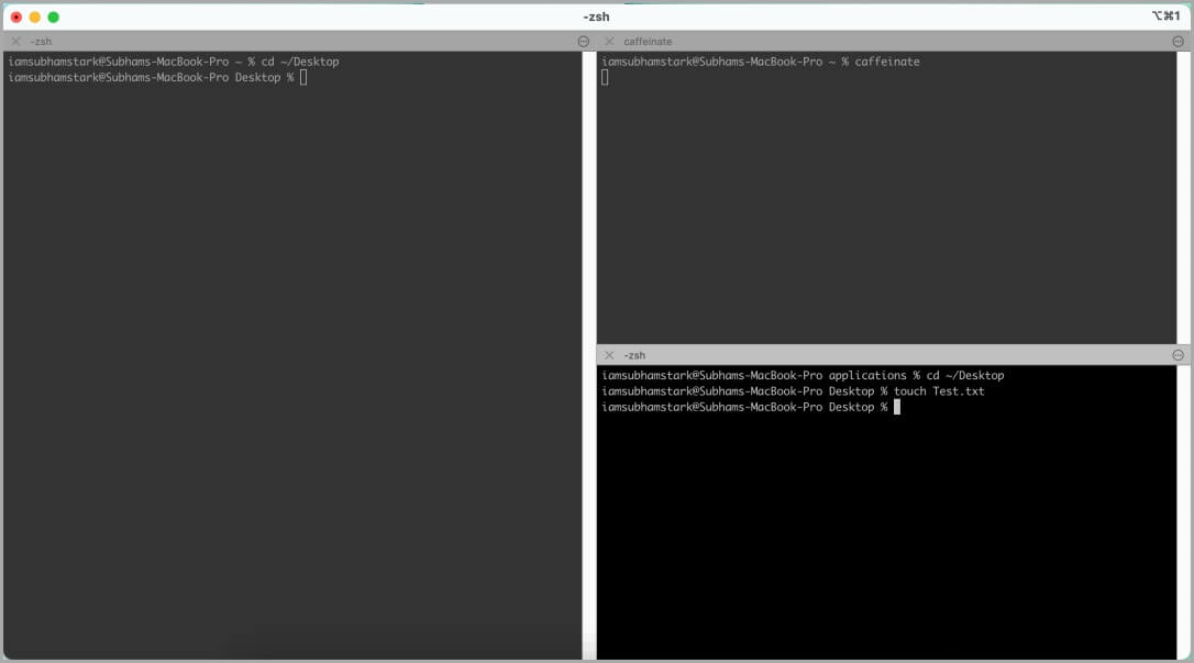 Multiple-Panes-iTerm2-MacOS-1086x603 مقارنة Terminal مقابل iTerm2: مقارنة بين أداتي CLI على macOS