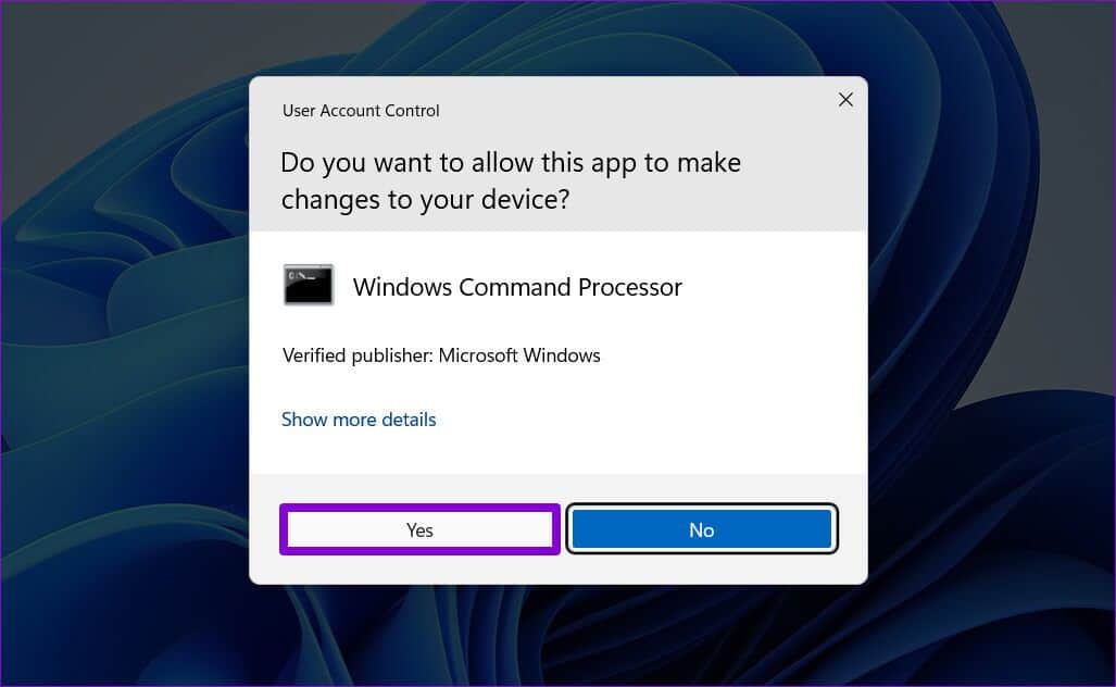 Open-Command-Prompt-UAC-Prompt-1-1027x632 أفضل 6 طرق لإفراغ سلة المحذوفات عندما يتعذر عليك حذف الملفات في Windows 11