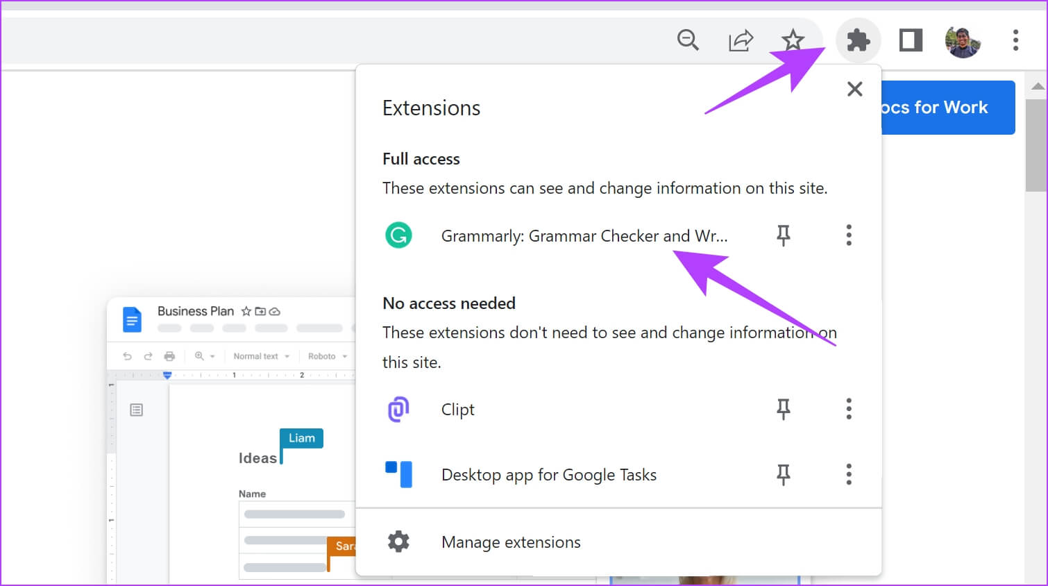 Open-Grammarly-Extension-1510x844 8 طرق لإصلاح عدم عمل إضافة Grammarly على Chrome