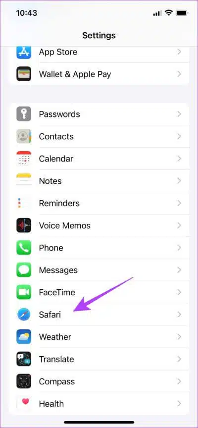 9 correctifs pour "Ce contact n'est pas privé" dans Safari sur iPhone et iPad - ios Ouvrez Safari 1 400x864 - 9 correctifs pour "Cette connexion n'est pas privée" dans Safari sur iPhone et iPad