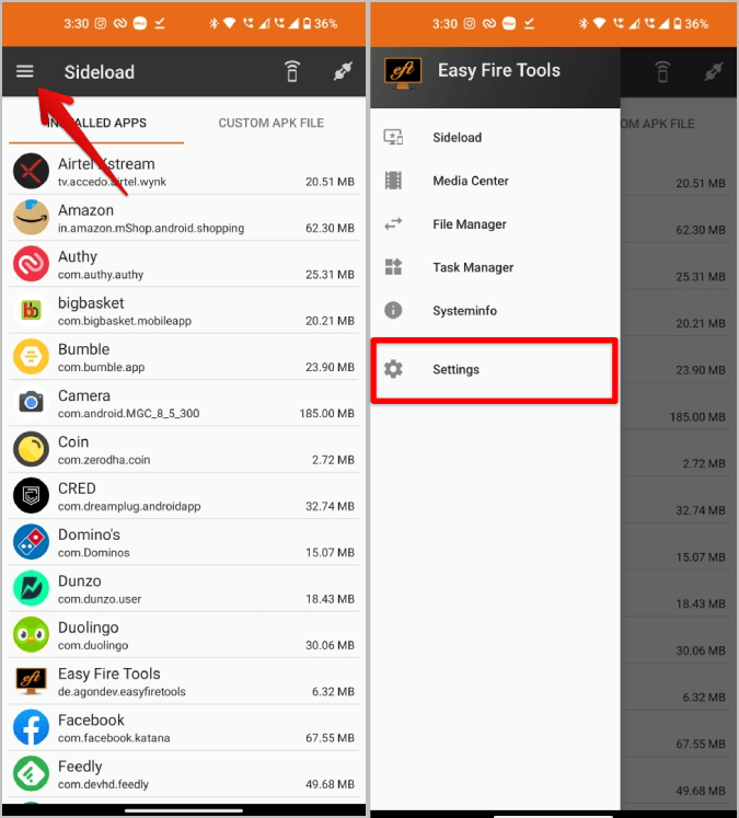 Open-Settings-on-Easy-Fire-Tools-1 كيفية الحصول على خلفيات ساعة Pixel Watch على Samsung Galaxy Watch