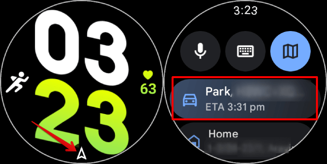 Opening-Google-Maps-on-Galaxy-Watch-from-Phone كيفية استخدام خرائط Google على Samsung Galaxy Watch 4 و 5
