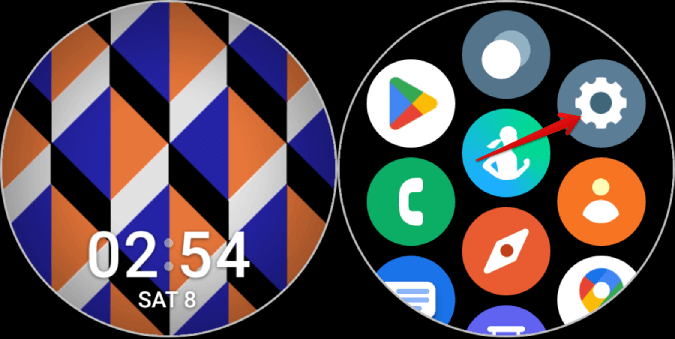 Opening-Settings-in-Galaxy-Watch كيفية استخدام Samsung Galaxy Watch للعثور على هاتفي والعكس بالعكس