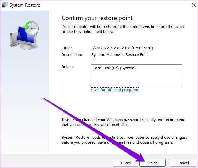 Perform-System-Restore-on-Windows_4d470f76dc99e18ad75087b1b8410ea9-649x552 أفضل 6 طرق لإصلاح جهاز الكمبيوتر الخاص بك لم يبدأ بشكل صحيح على Windows 10 و Windows 11