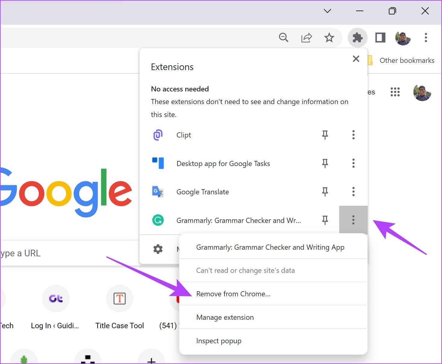 Remove-Extension-1467x1210 8 طرق لإصلاح عدم عمل إضافة Grammarly على Chrome