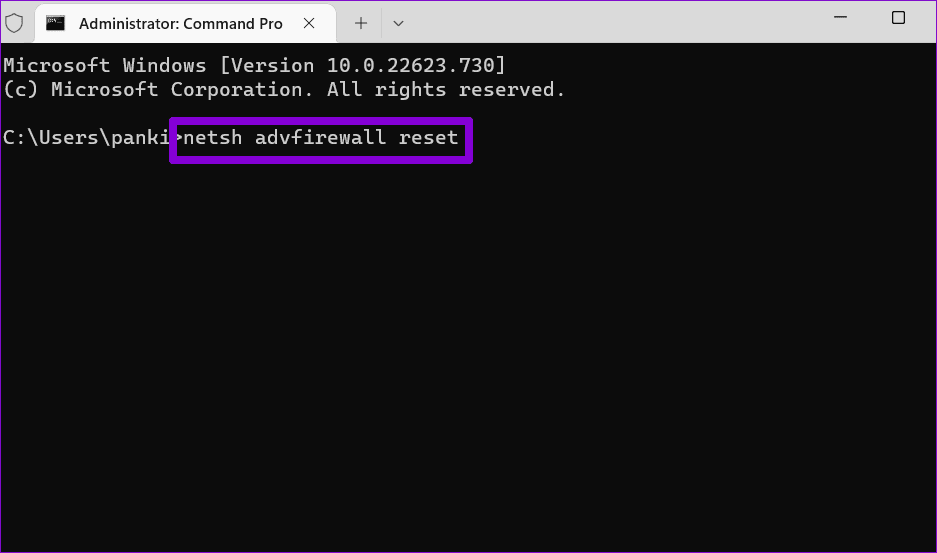 Reset-Firewall-Using-Command-Prompt أفضل 5 طرق لإعادة تعيين إعدادات جدار الحماية في Windows 11