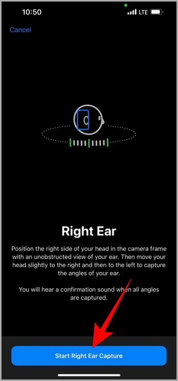 Right-Ear-Capture-for-Personalized-Spatial-Audio-346x741 كيفية إعداد واستخدام الصوت المكاني على iPhone الذي يعمل بنظام iOS 16+