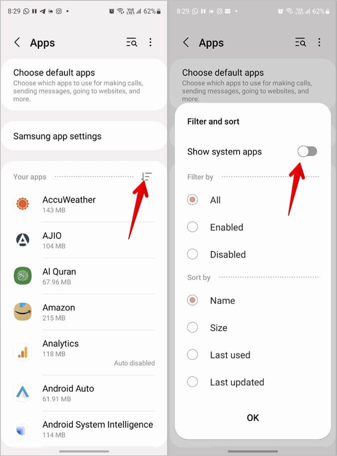 Samsung-Apps-Show-System-675x912 5 طرق لإصلاح الوضع المرن لا يعمل على هواتف Samsung Galaxy Z