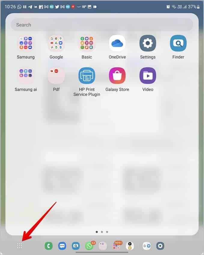 Samsung-Galaxy-Fold-Taskbar-All-Apps-679x847 9 نصائح لاستخدام شريط المهام في هواتف Samsung Galaxy Fold