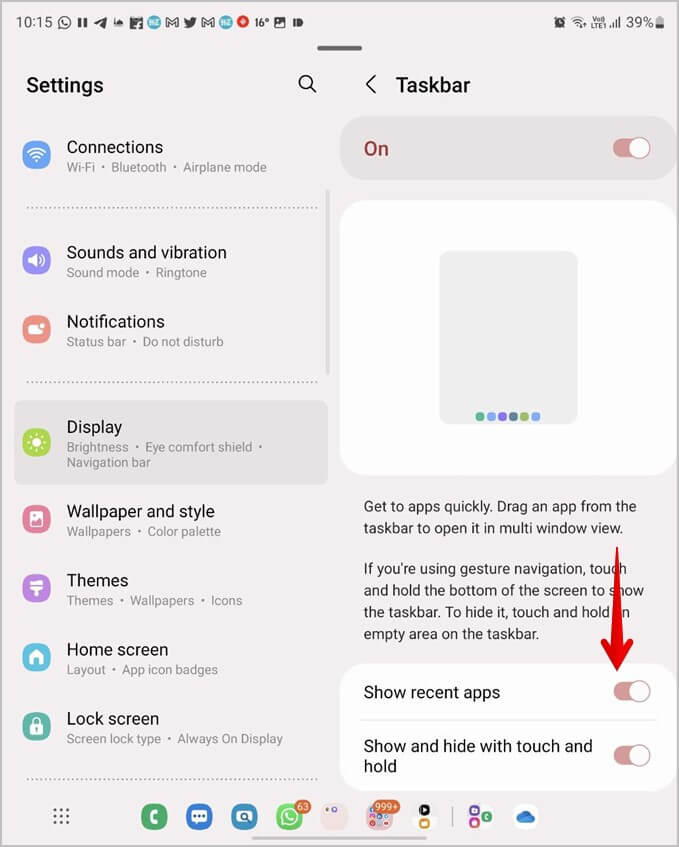 Samsung-Galaxy-Fold-Taskbar-Recent-Apps-679x847 9 نصائح لاستخدام شريط المهام في هواتف Samsung Galaxy Fold