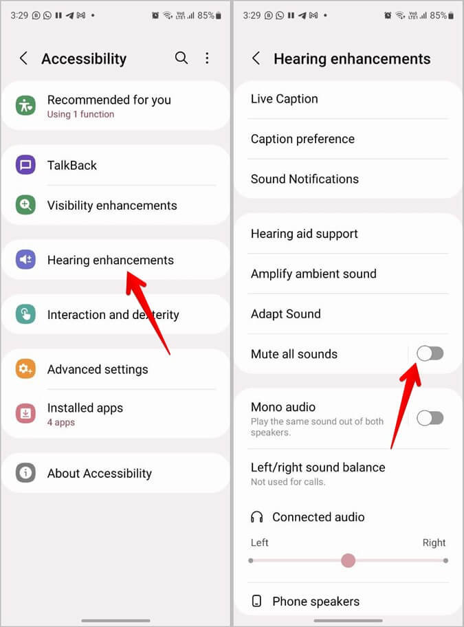 Samsung-Galaxy-Phone-Accessibility-Mute-all-sounds-675x912 8 طرق سهلة لإيقاف تشغيل الوضع الصامت أو كتم الصوت على هاتف Samsung Galaxy