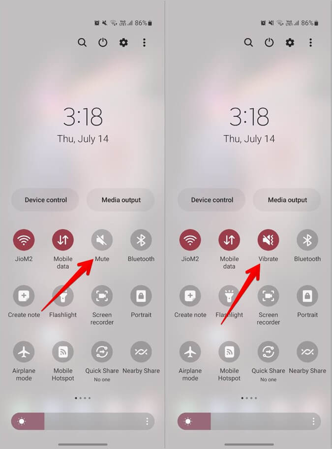 Samsung-Galaxy-Phone-Quick-Tile-Sound-675x912 8 طرق سهلة لإيقاف تشغيل الوضع الصامت أو كتم الصوت على هاتف Samsung Galaxy