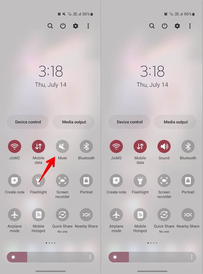 Samsung-Galaxy-Phone-Quick-Tile-Sound-Enable-675x912 8 طرق سهلة لإيقاف تشغيل الوضع الصامت أو كتم الصوت على هاتف Samsung Galaxy