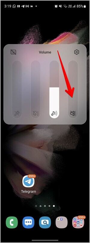Samsung-Galaxy-Phone-Volume-Slider-Up-300x810 8 طرق سهلة لإيقاف تشغيل الوضع الصامت أو كتم الصوت على هاتف Samsung Galaxy