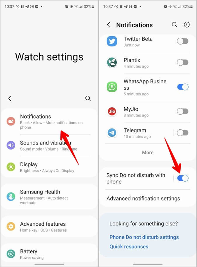 Samsung-Galaxy-Watch-Sync-Do-not-Disturb-675x912 8 طرق سهلة لإيقاف تشغيل الوضع الصامت أو كتم الصوت على هاتف Samsung Galaxy
