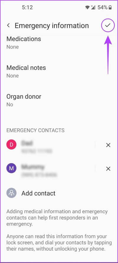 Save-Changes-400x888 كيفية إضافة معلومات الطوارئ والوصول إليها على Android