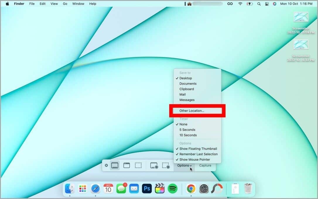 طريقتان لتغيير مكان حفظ لقطات الشاشة على جهاز Mac - %categories