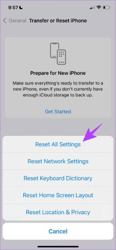Select-Reset-All-Settings-2-474x1024-1-400x864 10 إصلاحات لعدم عمل Spotlight Search على iPhone و iPad