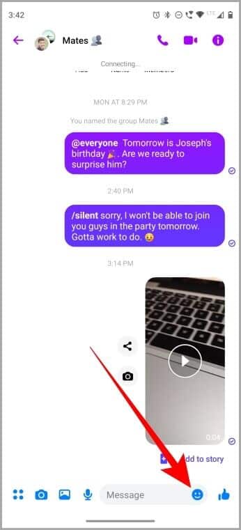Sending-Stickers-GIFs-on-Messenger-346x761 11 من أفضل النصائح والحيل لـ Facebook Messenger الجديد