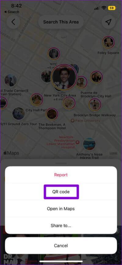 Share-Instagram-Location-474x1024-1-400x864 كيفية إنشاء رمز الاستجابة السريعة QR لملفات التعريف والمنشورات والريلز والمواقع على Instagram