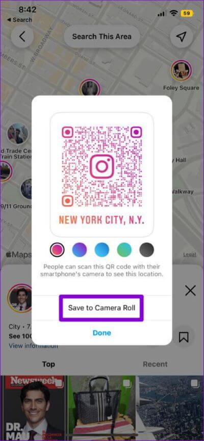 Share-Instagram-Location-via-QR-Code-474x1024-1-400x864 كيفية إنشاء رمز الاستجابة السريعة QR لملفات التعريف والمنشورات والريلز والمواقع على Instagram
