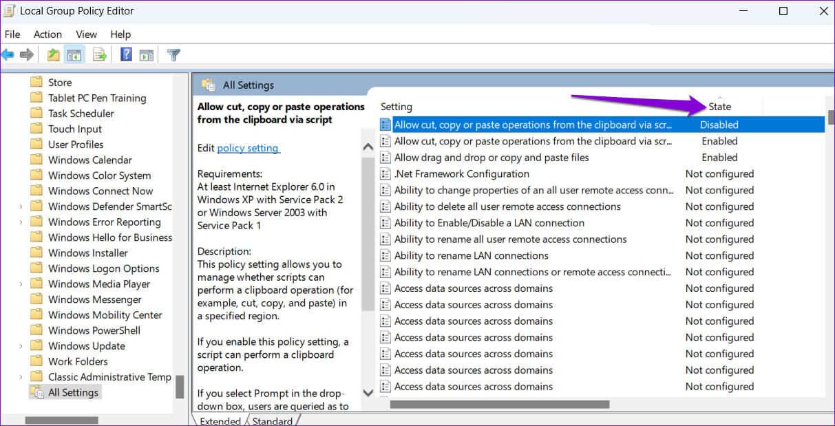 Sort-User-Policies-in-Local-Group-Policy-Editor-1213x619 أفضل طريقتين لإعادة تعيين إعدادات نهج المجموعة المحلية على Windows 11