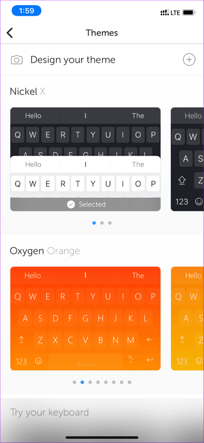 SwiftKey-Theme_935adec67b324b146ff212ec4c69054f مقارنة لوحات المفاتيح Stock مقابل Gboard مقابل SwiftKey على iPhone