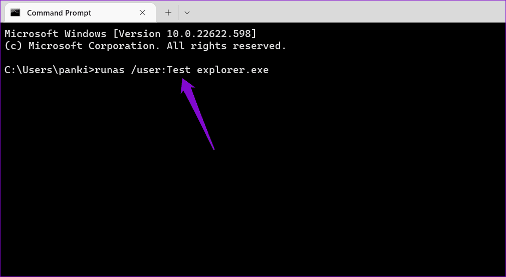 Switch-User-Accounts-Using-Command-Prompt أفضل 6 طرق للتبديل بين حسابات المستخدمين في Windows 11
