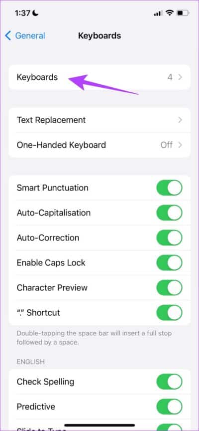 Tap-on-Keyboards-889x1920-e1665843585898 10 إصلاحات لعدم عمل Spotlight Search على iPhone و iPad