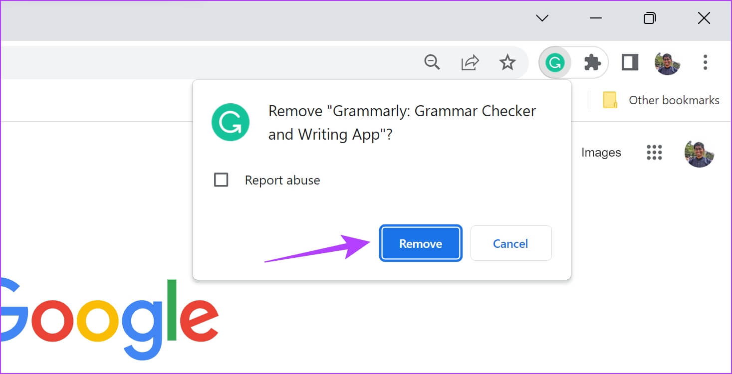 Tap-on-Remove-1-1467x750 8 طرق لإصلاح عدم عمل إضافة Grammarly على Chrome